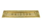 Letter plate "BRIEVEN" polished brass