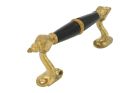 Pull handle 175mm elegant model with curve polished brass