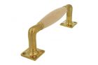 Pull handle 170mm polished brass beech