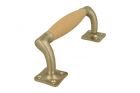 Pull handle 160mm with curve satin nickel beech