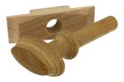 Knob with pen oak with ornamental edge complete with latch