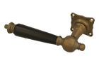 Single door handle (1905) left antique brass ebony