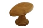 Cabinet knob sandalwood (kenwood) egg shaped 57x29mm H46mm