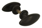 Pair of knobs ebony 85x35mm. Spindle size 8mm.