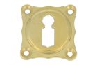 Elegant key escutcheon polished brass. Price per piece