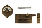 Frei-Besetzt door lock for toilet 92×52mm antique brass