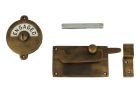 Vacant-Engaged door lock for toilet 92×52mm antique brass