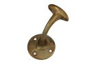 Handrail holder antique brass, round support saddle