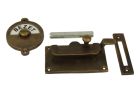 Vrij-bezet door lock for toilet antique brass 92x52mm