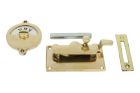Vrij-bezet door lock polished brass complete 92x52mm
