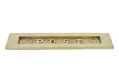Letter plate embossed "POST" polished brass