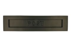 Letter plate "Post" cast iron black powder coated