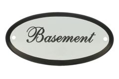 Enamel door plate "Basement" oval 100x50mm