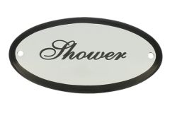 Enamel door plate "Shower" oval 100x50mm
