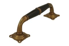 Pull handle 180mm elegant model antique brass ebony