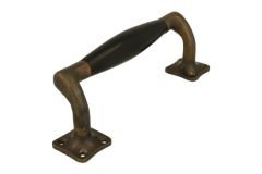 Pull handle modern design with curve antique brass ebony