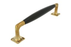 Pull handle modern design 250mm polished brass ebony