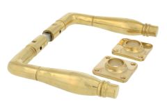 Door handles polished brass pair (1928)