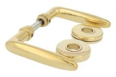 Door handles "Dudok" polished brass pair