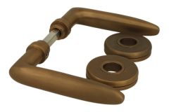 Door handles "Dudok" antique brass pair