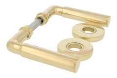 Door handles "Frankfurter" polished brass pair