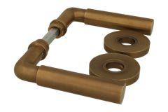 Door handles "Frankfurter" antique brass pair