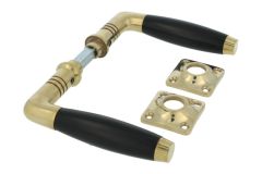 Door handles "Ton model 400 serie" polished brass ebony