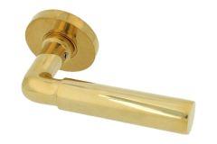 Single door handle "Frankfurter" polished brass
