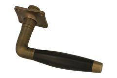 Single door handle antique brass ebony (1931)