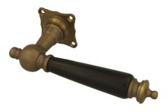 Single door handle (1905) right antique brass ebony