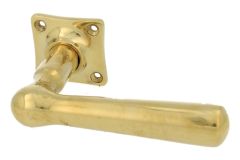 Single door handle with rosette polished brass (1916)