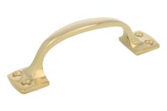 Pull handle 105mm polished brass