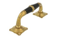 Pull handle 150mm elegant model polished brass ebony
