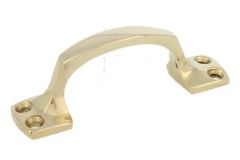 Pull handle 77mm polished brass