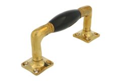Pull handle 130mm polished brass bakelite