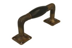 Pull handle 130mm antique brass bakelite