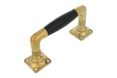 Pull handle "Ton model 400 serie" polished brass ebony