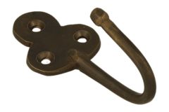 Small wall hook antique brass 18th century model