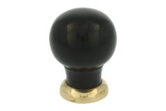 Cabinet knob bakelite with polished brass 39mm H48mm