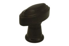 Cabinet knob ebony with ornamental edge 58x27mm H50mm