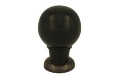 Cabinet knob ebony with antique brass 25mm H39mm