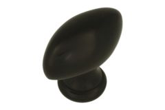 Cabinet knob ebony egg shaped 57x29mm H46mm