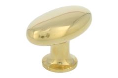 Cabinet knob oval polished brass 58x34xH40mm