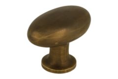 Cabinet knob oval antique brass 58x34xH40mm
