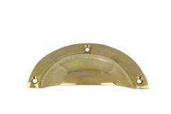 Cup handle polished brass 100x40mm casted 70 gram