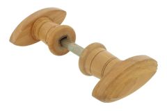 Pair of knobs sandalwood (kenwood) with ornamental edge