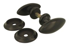 Pair of knobs ebony 85x35mm with rosettes