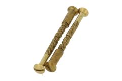 Male to Female Door Handle Screws (Pair) polished brass