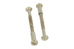 Male to Female Door Handle Screws (Pair) brass nickel plated