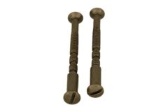Male to Female Door Handle Screws (Pair) antique brass